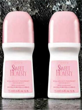 New 2 Pack Of Avon Sweet Honesty Roll On Deodorant Antiperspirant 2.6 fl. oz.